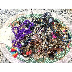~7LB Scrap Junk Lot Jewelry Crafts AS IS Lot#7